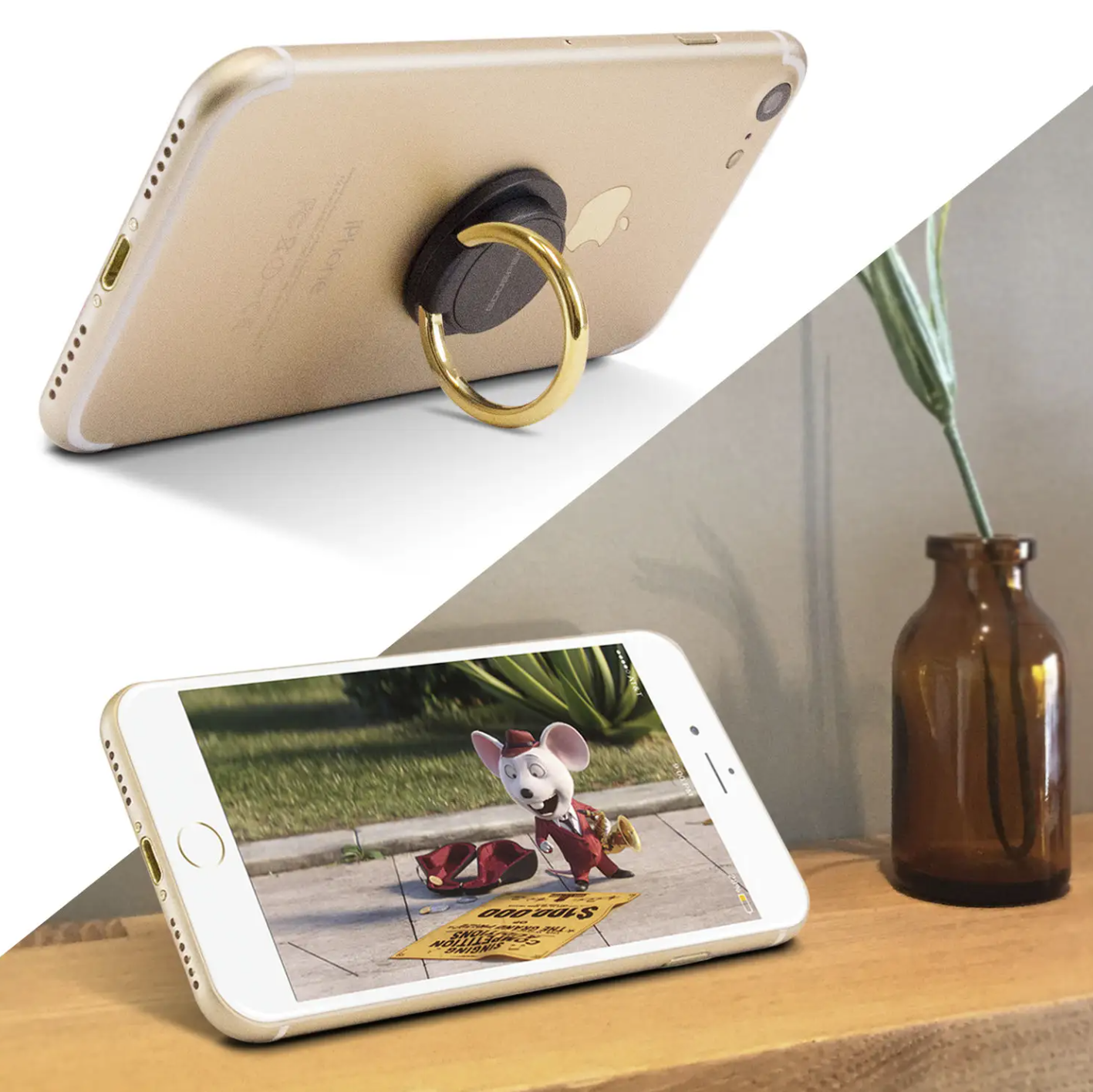Handy Fingerhalter Smartphone Ring Halter- 360° drehbar Handyring Fingerhalter