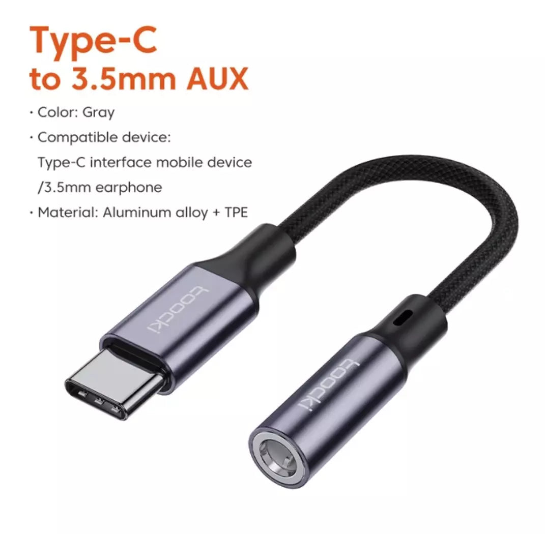 USB-C Audio Adapter 3,5mm Aux Klinke Kopfhörer Buchse Kabel für Samsung iPhone 15