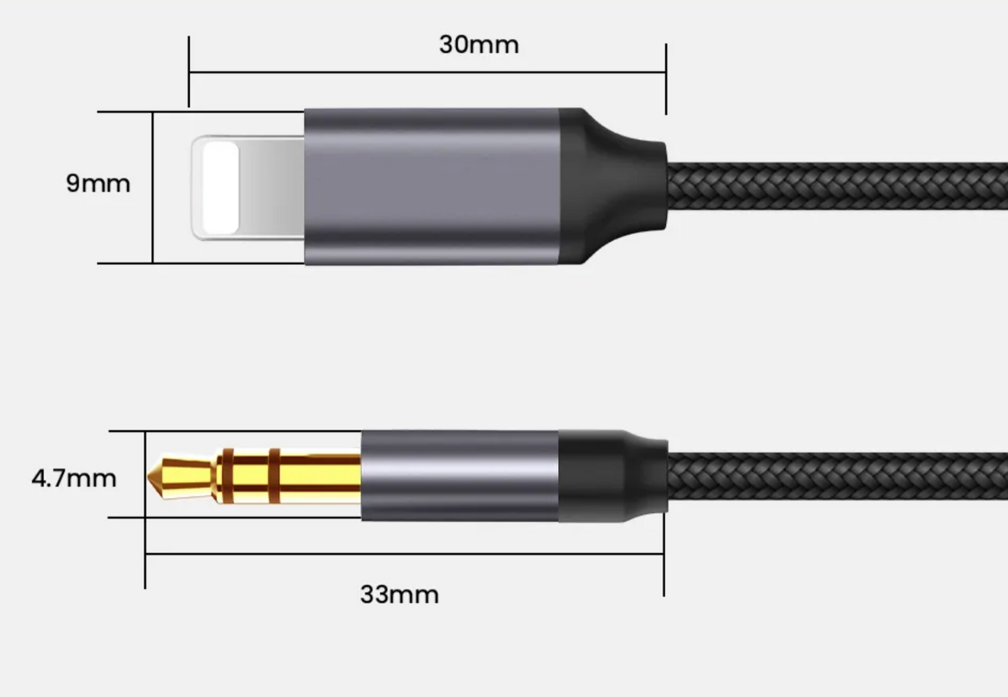 Aux Kabel 3,5 mm Klinkenkabel Audio Adapter Kopfhörerkabel für iPhone iPad Auto