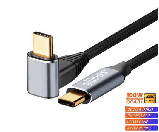 USB-C 3.1 Typ-C Kabel Datenkabel Winkelstecker 100W Ladekabel Video Monitorkabel