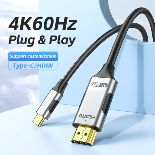 USB-C auf HDMI Kabel 4K@60 Monitor TV Adapter für Macbook iPad Surface Laptop 2m