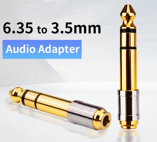 Klinken Audio Adapter 3,5 mm Klinke Aux In Buchse auf 6,35 mm Stecker Kupplung
